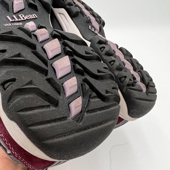 LL Bean Women's Trail Model 4 Hiking Shoes Maroon gray woman's size 9.5 - Picture 9 of 13